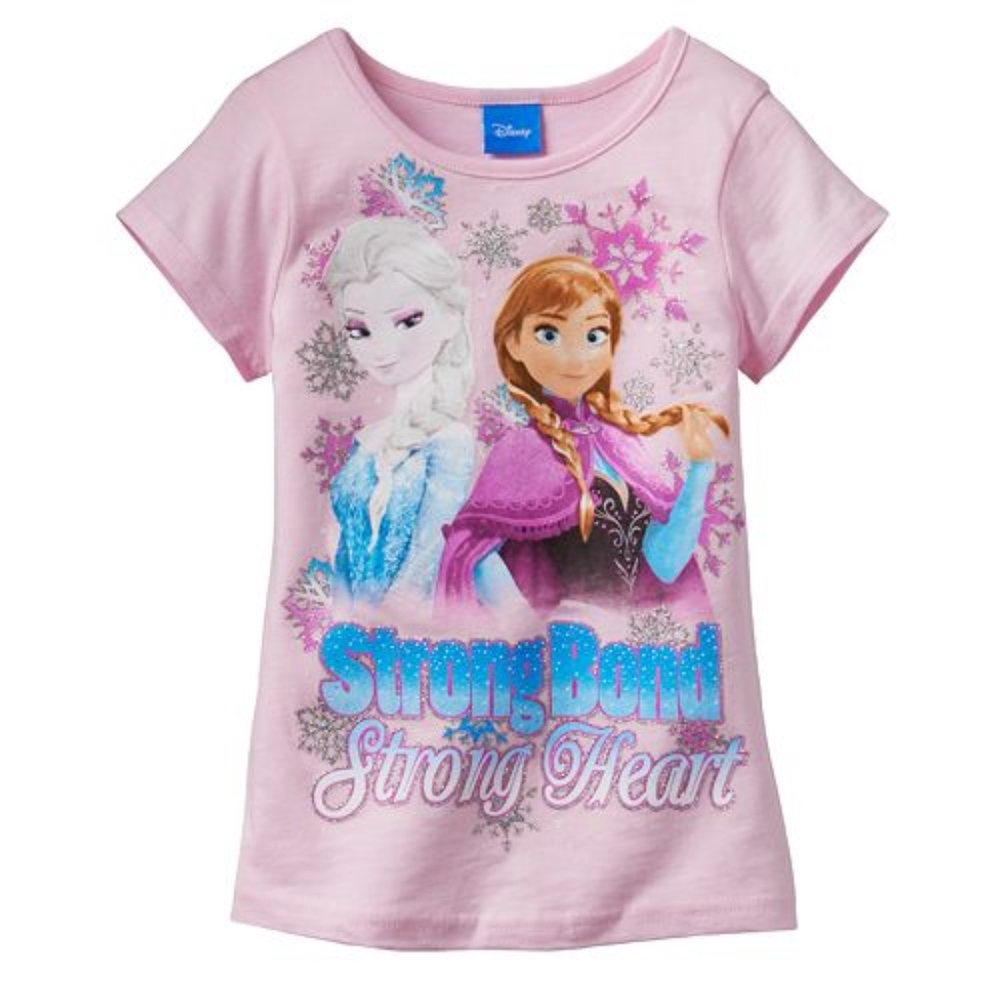 Disney Frozen Elsa and Anna Tee Girls Sz 4 5 6 NEW
